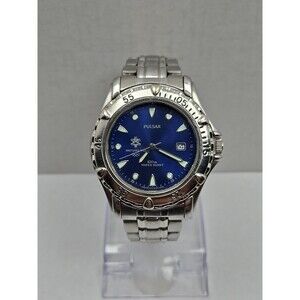 Pulsar Salt Lake 2002 Olympics Diver Quartz Watch Men V732 X136 Date New Battery